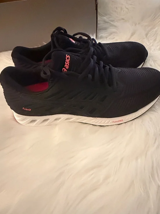 Asics Black Athletic Shoes with Pink Accents - Picture 4 of 7